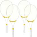 Liliful 4 Pcs Tennis Rackets for Adults Recreational 4 Players 27 Inch Tennis Racquets Lightweight Tennis Rackets Bulk for Women Men Tennis Training and Beginners with Overgrips and Carry Bag