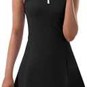 Tennis Dress for Women, Tennis Golf Dresses with Built in Shorts and Pockets for Sleeveless Workout Athletic Dresses, S