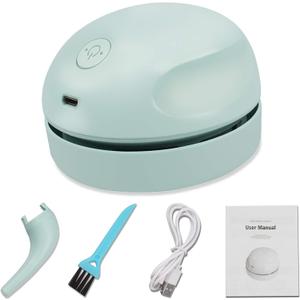 Desktop Vacuum Cleaner USB Charging with Vacuum Nozzle Cleaning Brush, Detachable Design & Portable Mini Table Dust Vaccum Cleaner, Clean Dust, Crumbs, Piano, Computer, Car Etc(Light Green)