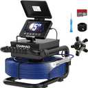 Sewer Camera 100ft Drain Snake Plumbing Inspection Camera 5" Screen with Video Recording DVR Included 32GB TF-Card