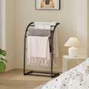 Free Standing Towel Rack, Pool Towel Rack Outdoor, 4 Tier Towel Racks for Bathroom, Metal Blanket Rack, Blanket Display and Towel Drying Rack