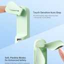 JISULIFE Handheld Mini Fan, 3 IN 1 USB Rechargeable Portable Fan [12-19 Working Hours] with Power Bank, Flashlight, Pocket Design for Travel/Summer/Concerts/Lash, Gifts for Women(Green)