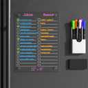 Acrylic Dry Erase Board to Do List Board for Fridge 12"X8" Clear Note Board Magnet Whiteboardwith 5 Markers Note Board Magnet Whiteboard