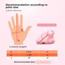 MEETION Pink Wireless Ergonomic Mouse, Bluetooth Vertical Rechargeable Mice, 4 Adjustable DPI 800-2400, Bluetooth 5.2+5.2+USB Mouse for Windows/Mac, for Laptop/PC/Desktop/Computer/iPad