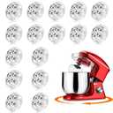 TRVL FIELDER Self Adhesive Caster Wheels, Appliance Slider Appliance Rollers for Kitchen Countertop, 360 Mini Universal Casters Counter Small Slider Roller for Coffee Maker, Air Fryer (Clear, 16 PCS)