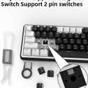 Gaming Keyboard 65%, Wired Mechanical Keyboard, Hall Effect Keyboard, Magnetic Mechanical Keyboard, Rapid Trigger & 8000Hz Polling Rate, 65% Gasket Mount with Knob, RGB Backlit, Black