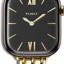 Tlselt Designer Band Compatible with Apple Watch Bands for Women 38/ 40/ 41/ 42/ 44/ 45/ 46/ 49mm, Dressy Fancy Stainless Steel Metal Strap for iWatch Series 11 10 9 8 7 6 5 4 3 SE Ultra 3 2 1
 (Gold)