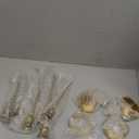 2 Sets(6 Pcs) Brass Gold Metal Taper Candle Holders Candlestick Holders, Vintage Modern Decorative Centerpiece Candlestick Holders for Table Mantel Wedding Housewarming Gift