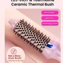 Thermal Brush for Blowout Look, 1.25 Inch Heated Round Brush for Loose Curl,Volumizing Ionic Curling Iron Wand, Blush Pink