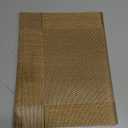 CADONO Placemats Set of 4 Washable Indoor/Outdoor Vinyl Place Mats for Dining Table Durable Non-Slip Heat Resistant PVC Weave Table Mats（Gold Cube）