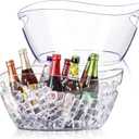 Ice Bucket 2 PCS, Acrylic Ice Bucket for Parties, Mimosa Bar Supplies, Beverage Tub for Champagne Beer, Sparkling, Wine, Cocktails(7L-Clear)