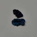 2 Pcs Set 100% Pure Mulberry Silk Hair Scrunchies Hair Ties with 2 Chic Colors Everyday Scrunchies Silk Ponytail Holders Hair Care No Damage (Malachite Blue, Navy Blue, Black)