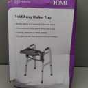 DMI Walker Tray, Rollator Tray, Mobility and Walker Accessory Tray Table Fits Most Standard Walkers, Folding with Two Cup Holders and Tool Free Assembly, 16 x 11.8 inch