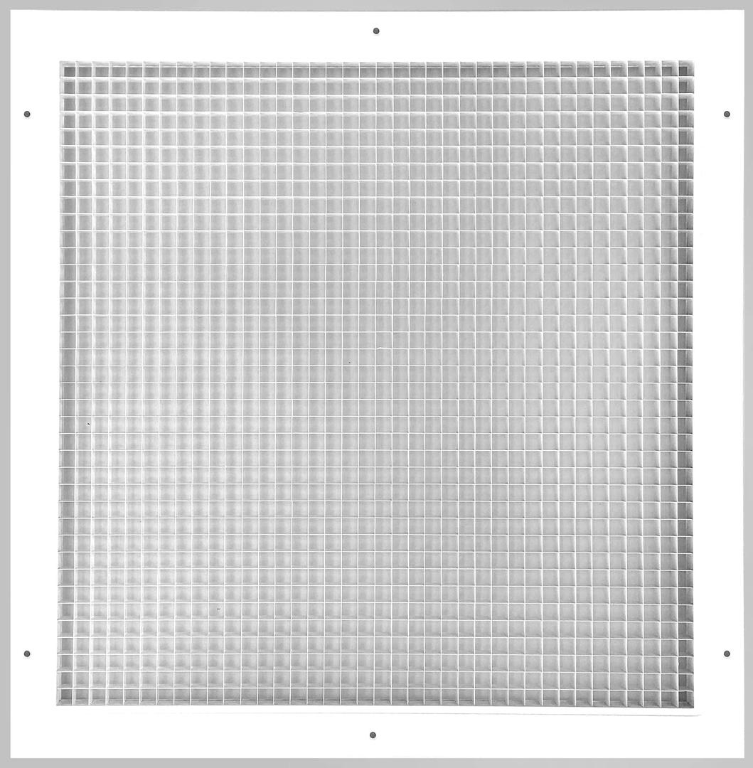 HVAC Premium 20" x 20" Cube Core Eggcrate Return Air Grille - Aluminum Rust Proof - HVAC Vent Duct Cover - White [Outer Dimensions: 21.75 X 21.75], 20 x 20 Duct Opening
