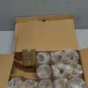 12Pcs Glass Votive Candle Holders, Gold Tea Light Candle Holders Vintage Fall Tealight Candle Holder Bulk for Autumn, Thanksgiving Table Centerpieces, Christmas Decor (Gold)