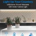33 LED Direct Wire Under Cabinet Light - Undercounter LED Lights for Kitchen - Selectable CCT 2700K-5000K, 952-1008 Lumens, 14W - UCB Series Hardwired Under Cabinet Lighting by NICOR Lighting