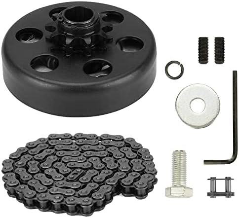 Youxmoto Go Kart Clutch 3/4" Bore 12T with #35 Chain, 12 Tooth Centrifugal Clutch and Chain for Go Kart Mini bike/for Honda cloned Engines GC160, GC190, GX120, GX140, GX160, GX200-2-6.5hp, 3/4" Shaft