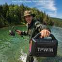 Bluetooth Speaker - 80W Loud Rugged Outdoor Speakers, IPX6 Waterproof, 20H Playtime, Deep Bass, Lightshow, TWS, BT 5.3 Wireless, Portable for Travel Hiking Camping Beach Pool - Black