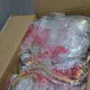 6-Light Modern Gold Chandelier with Frosted Glass Lampshade Height Adjustable Max 47" Hanging Ceilling Light for Dining Room Entryway Hallway Kitchen Foyer