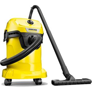 Krcher WD 3 Multi-Purpose 4.5 Gallon Wet/Dry Shop Vacuum Cleaner with Attachments  Blower Feature, Compact Space-Saving Design, Great for Car Cleaning