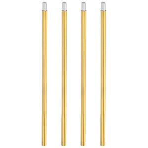 PATIKIL Threaded Extension Rod, 4 Sets 12" M10 x 1mm Fine Thread Lamp Pipe with Lamp Pipe Nipples for Pendant Light Island Lighting Chandeliers Stems, Dark Gold