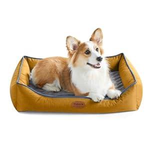Tidore Orthopedic Dog Beds for Medium Large Dogs, Durable Egg Crate Foam Sofa Dog Bed wit Washable Removable Cover, Waterproof Lining and Nonskid Bottom, Pet Bed for Medium Dogs
