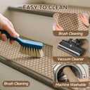 4PC Stair Treads Non-Slip Washable Peel and Stick Stair Treads for Wooden Steps Indoor Reusable Stair Carpet Treads Adhesive Stair-Runner Rugs for Kids and Dogs Elder8"x30" Brown