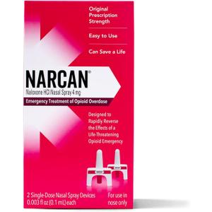 NARCAN Nasal Spray 4 mg, Emergency Treatment of Opioid Overdose, 2 Single-Dose Devices