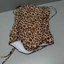 SUUKSESS Women One Piece Tummy Control Swimsuit Sexy Color Block Bathing Suit (Large, Leopard)