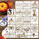 Halloween Stencils for Door Mats Large Halloween Rug Doormat Stencil for Painting on Wood Crafts Shirts Reusable Glass Door Hanger Sign (spooky18)