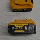 2-Pack 8000mAh Replacement for Dewalt 20V MAX Battery - Compatible with DCB200 DCB206 DCB207 DCB201 and Cordless Tools, High Capacity & Long-Lasting Power