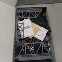 Christmas Electric Remote Control Train Set with Smoke, Lights, Sound, Locomotive Train Model with Track, Remote Carriage, USB Rechargeable, Gifts for Train Lovers (Black)