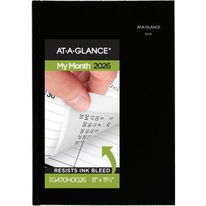 AT-A-GLANCE 2026 Planner, Monthly, 8" x 11-3/4", Large, Hardcover, DayMinder, Black (G470H0026)
