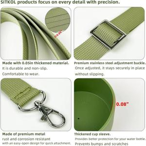 TREE-Silicone Boot Set for Owala Water Bottle 24 oz, 32 oz, 40 oz - Includes Non-Slip Sleeve, Shoulder Strap & Handle Strap, Perfect Owala Accessories, Fits Owala Tumbler, Owala Free Sip, Owala Candy 