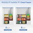 Lerivira Expandable Chest Freezer Organizer Baskets fit 5 /9 cu. Ft (4Pack)