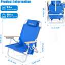SUNNYFEEL XL 28" Extra Wide Beach Chair for Adults,Low Backpack Beach Chair