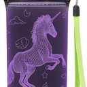 YuanDian Light Up Kids Water Bottle with 3D LED Light- 14 OZ Tritan BPA Free - 7 Color Light Cool Drinking Cups Gift for School Kids Girl Child (Unicorn)