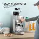 NUPANT 12-Cup Commercial Coffee Maker with Water Line 1.8L Auto-Filling Drip Coffee Maker Machine with 2 Glass Carafes and 2 Warmers Stainless Steel Pour over Coffee Brewer for Restaurant Office cafe