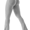 YEOREO Women's Mini Flare Workout Butt Lifting Hidden Scrunch Seamless Yoga Legging Pants (Light Gray)