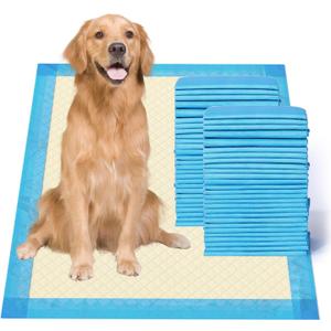Gardner Pet Ultra Absorbent Thicker Dog Pee Pads Extra Large XL 28"x34" Leak-Proof Odor-Control Blue Puppy Training Pads Full Edge-Wrapping Pad for Dogs Dogs, Puppies, Doggie, Cats, Rabbits - 30 Ct