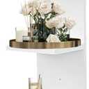 7 Tier Wall Shelf Unit,Vertical Column Floating Storage Home Decor Organizer,White Lack Wall Shelf for Bedroom,Living Room,Office Decor(1 Pack)