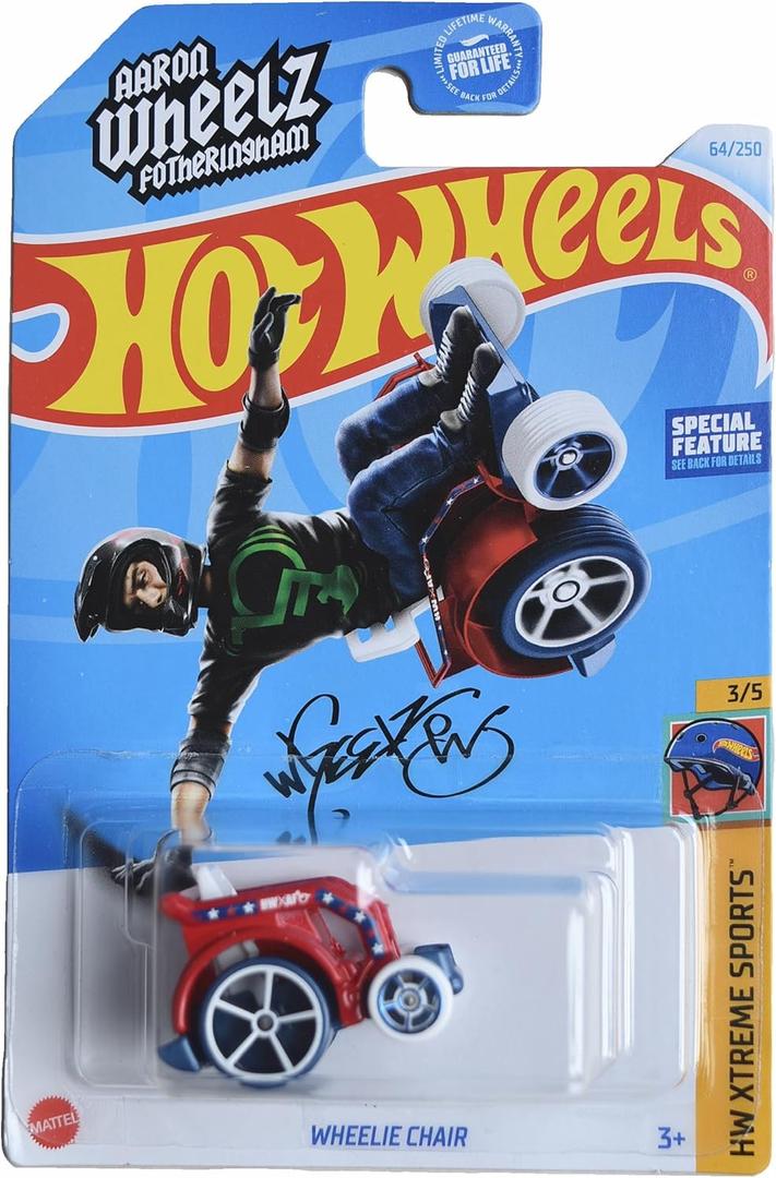 Matchbox Hot Wheels Wheelie Chair, Xtreme Sports 3/5 [red] 64/250