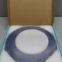 MAONAME Blue Charger Plates, 13" Plastic Round Charger for Dinner Plates, Plate Chargers Set of 6, Beaded Table Chargers for Wedding, Table Setting