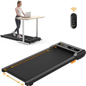 Walking Pad, 2.5HP Under Desk Treadmill for Home Office, 300 Lbs Capacity Portable Treadmills with Remote Control & LED Display, 2 in 1 Running Pad for Walking Jogging and Running (deepblack)