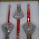 Novelty Lights Replacement Glitter Bubble Lights 3 Pack, Clear Liquid with Clear Bulbs and Bases, Vintage Glass Holiday Bulbs with Flowing Glittery Liquid, 5 Watts Each, C7/E12 Base