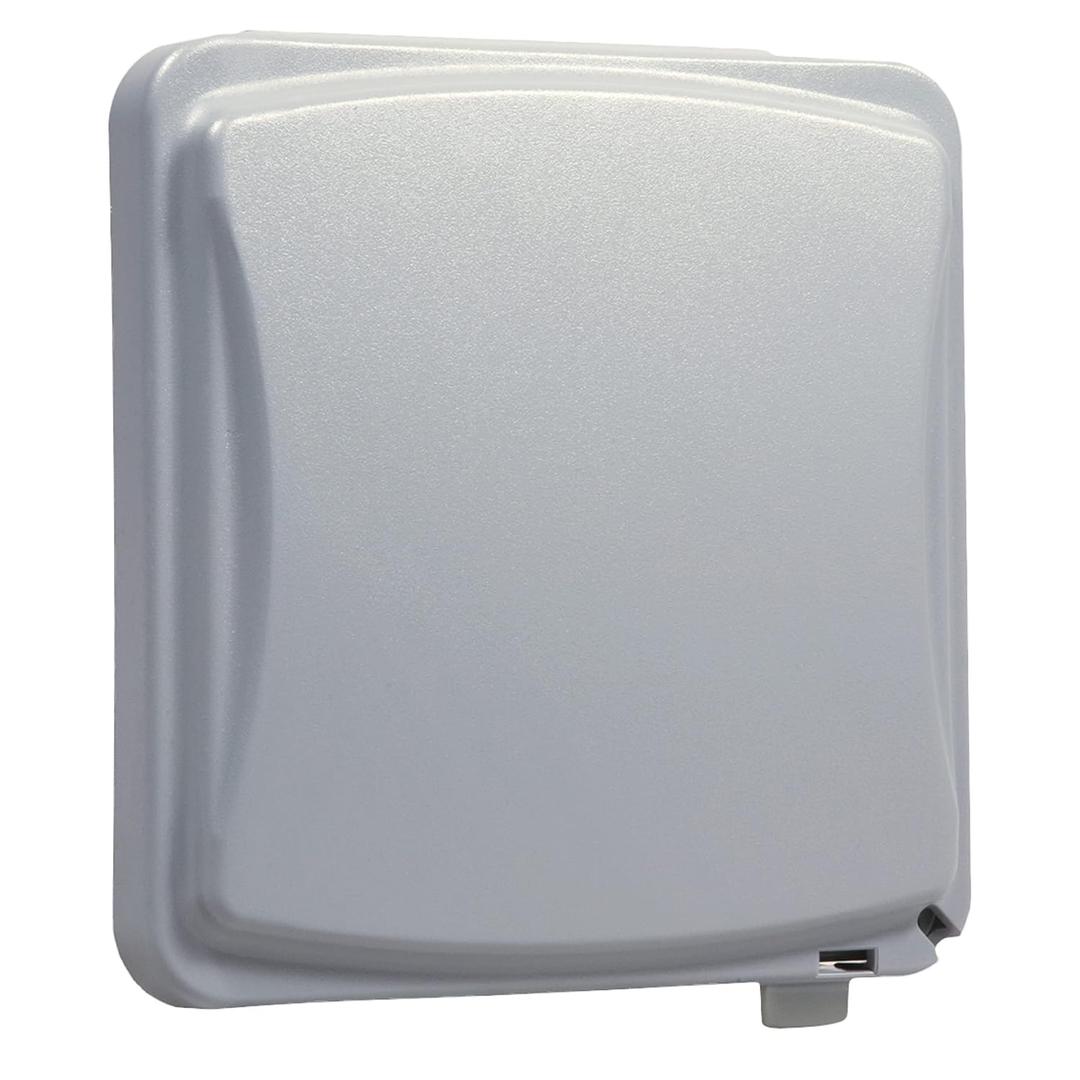 TayMac MM1410G Flat Weatherproof Plastic Cover 55 Configurations Vertical/Horizontal Two Gang, Flat Grey (Gray)