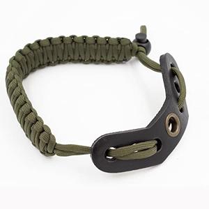 Bow Wrist Sling, 550 Paracord Strap Comfortable on Hand, Fit Compound Bow & Recurve (Green)
