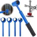 FANOVO Upgraded Door Hinge Gap Adjustment Wrench Tool Set,14-25 MM Door Hinge Repair Spanner Key for Round Bolt Standard Gauge with 4-way Multi-Functional Utilities Key