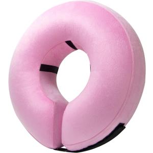 BENCMATE Protective Inflatable Collar for Dogs and Cats - Soft Pet Recovery Collar Does Not Block Vision (Large, Pink) ([Neck:12"-18"] Large)