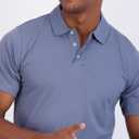 3 x Real Essentials 3 Pack: Men's Casual Jersey Cotton Short Sleeve Quick Dry Breathable Polo Shirt -  (L)